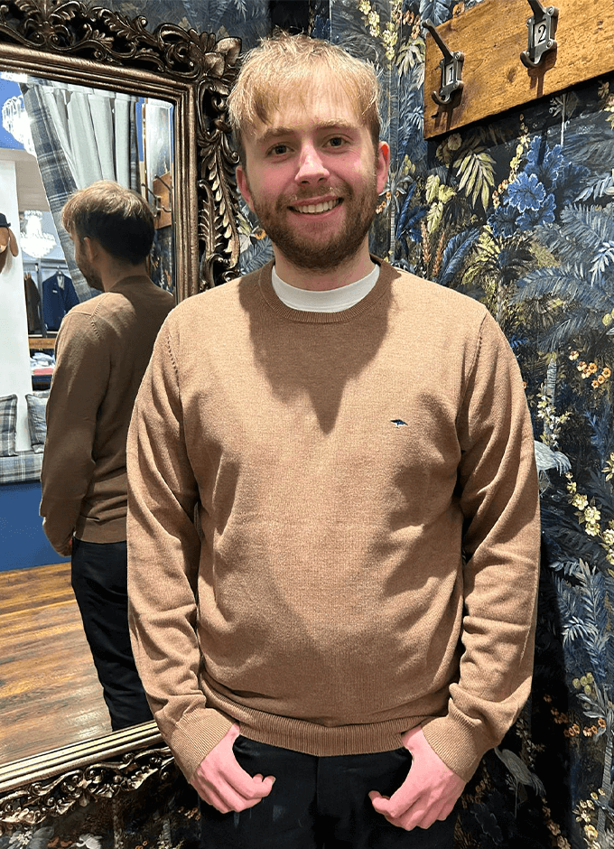 Cotton O-Neck Jumper | Affogato