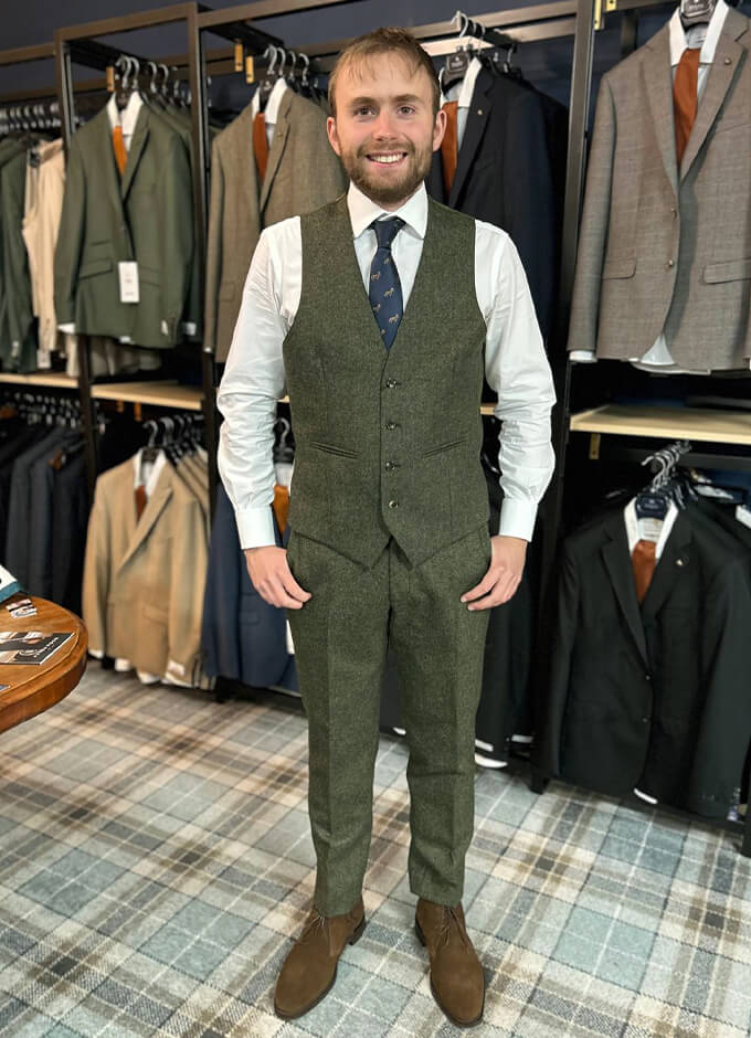 Appleton Green Moon Tweed Waistcoat