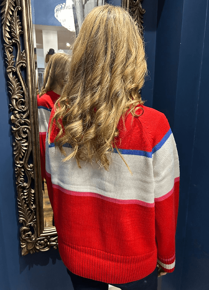 Joules | Here For The Apres Red Knitted Jumper