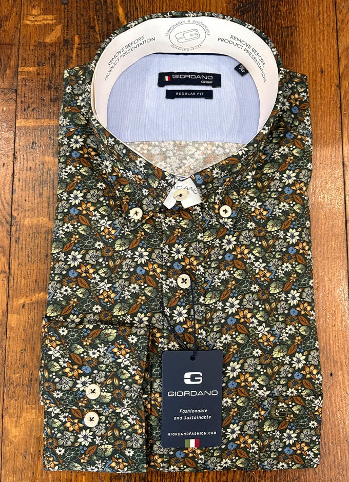 Autumn Floral Shirt | Green