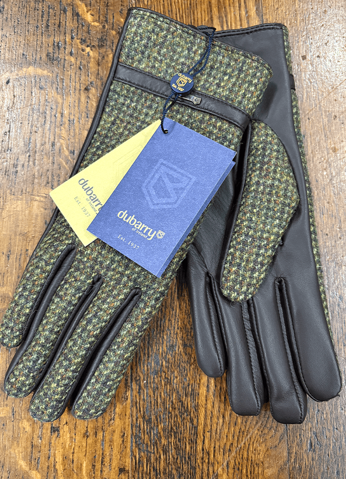 Ballycastle Ladies Tweed Leather Gloves | Heath