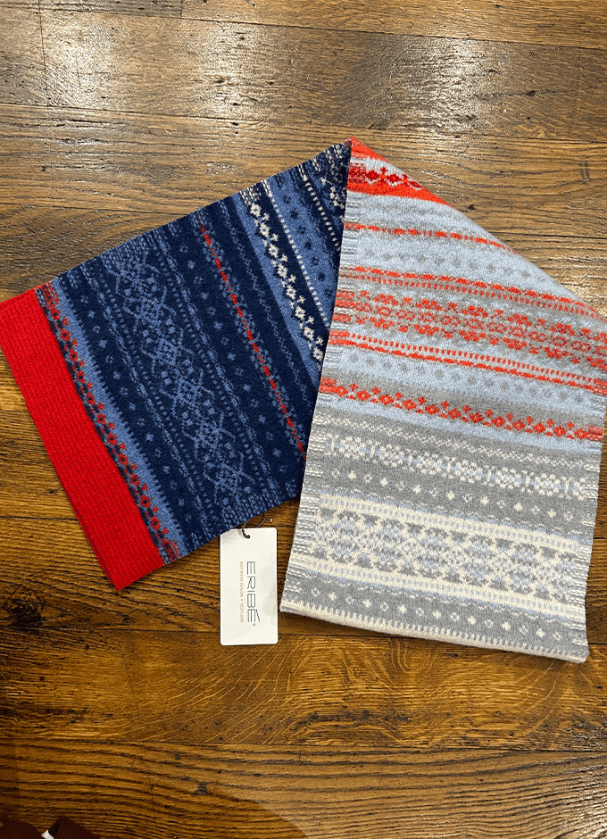 Alloa Fairisle Scarf | Blue-Bella