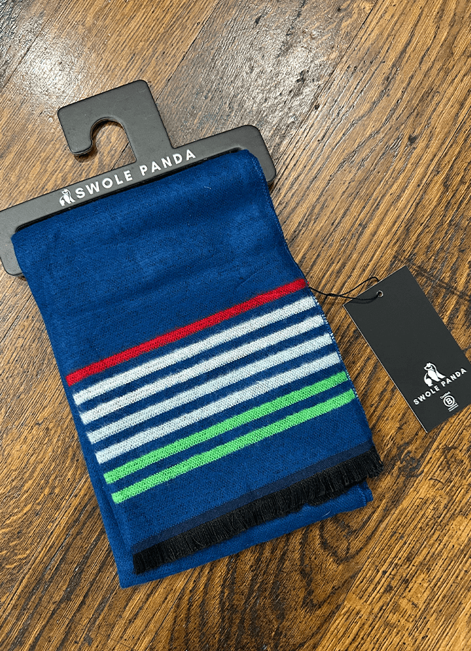 Navy Fine Stripe Bamboo Scarf