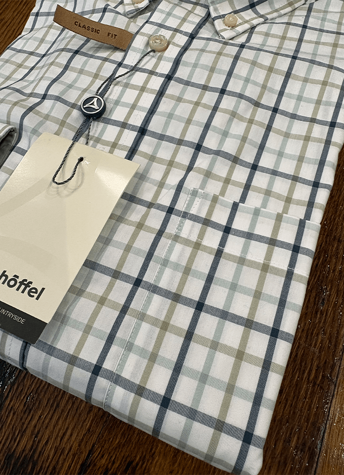 Holkham Classic Shirt | Ocean Blue/Agave Green