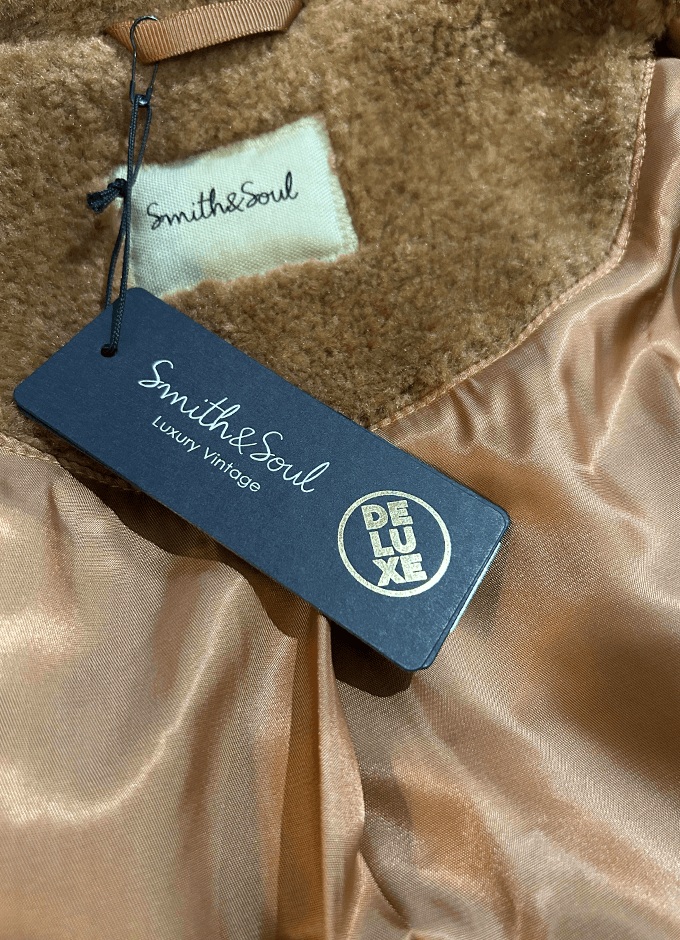 Teddy Bomber Jacket | Caramel