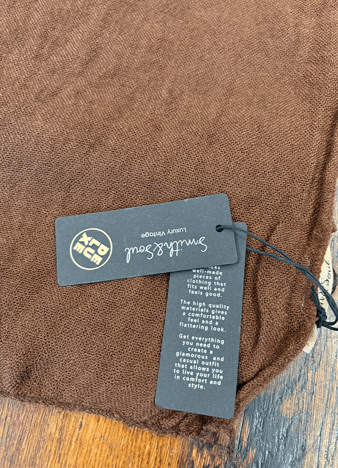 Textured Scarf | Dark Brown