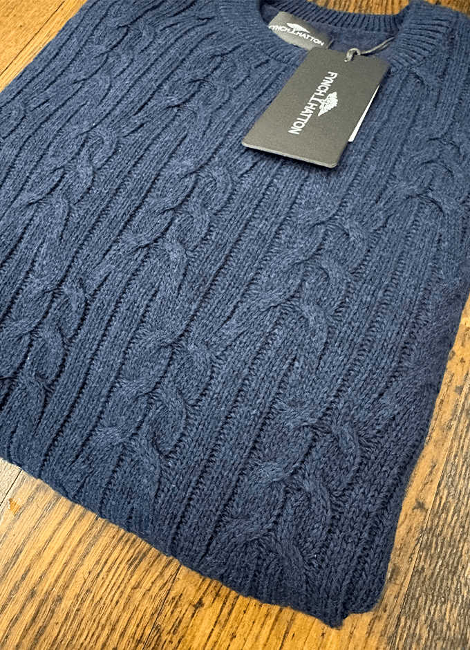 Soft Knit O-Neck Jumper | Navy