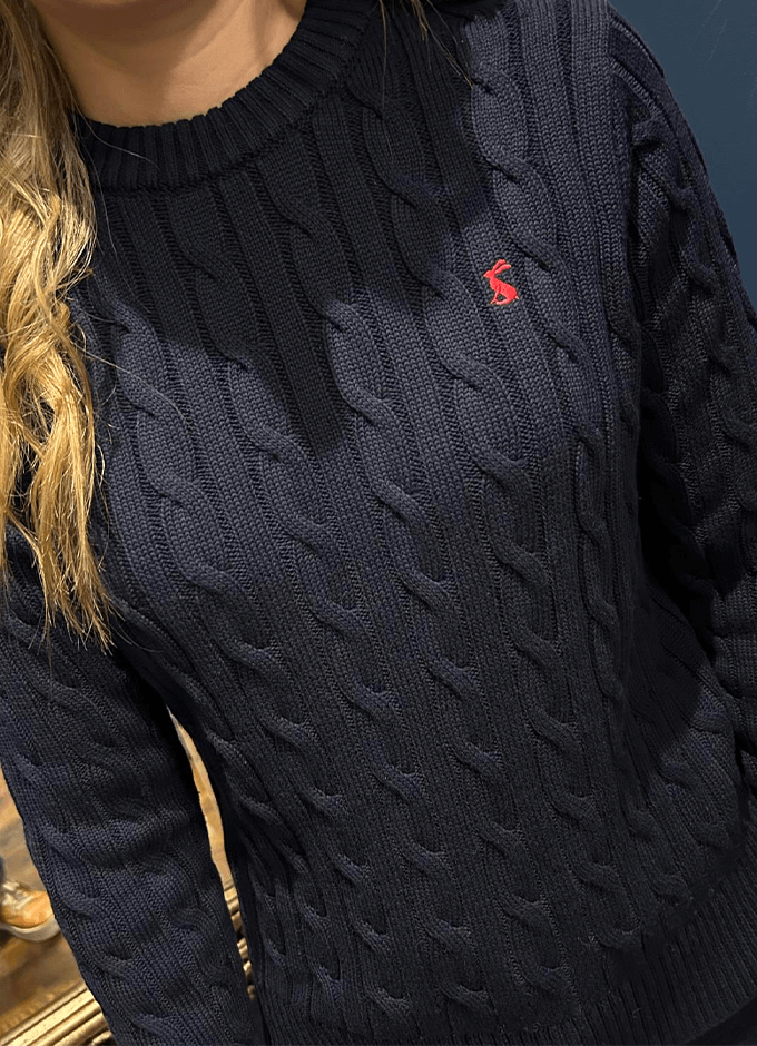Classic Cable Knit Jumper | Navy