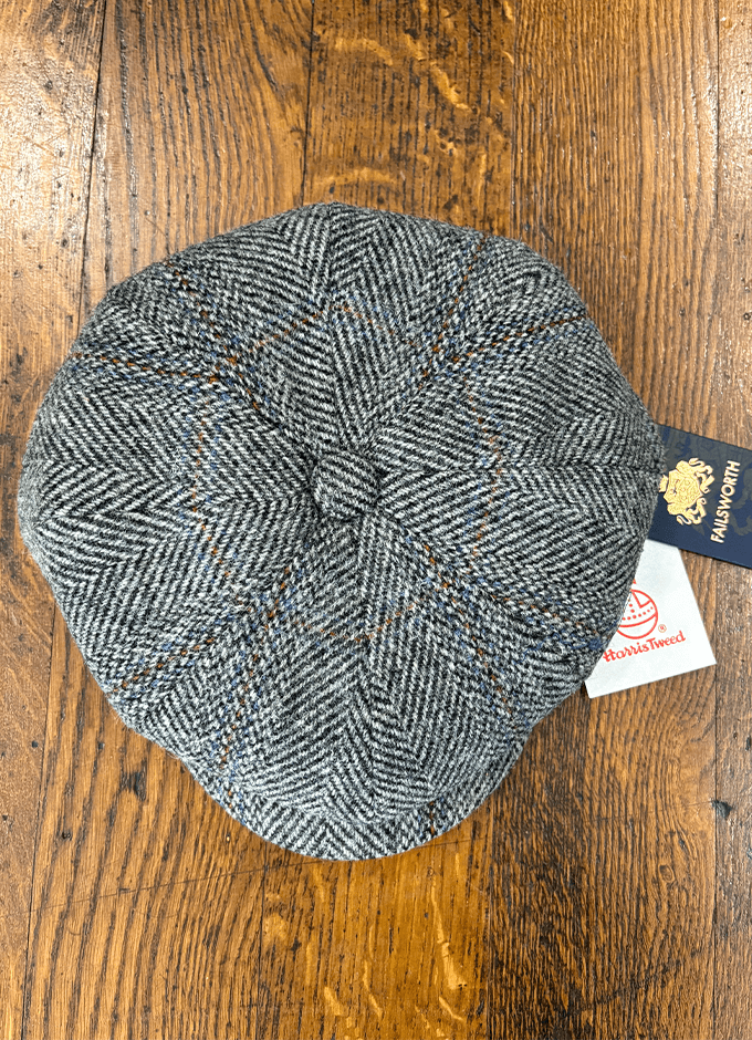 Carloway Harris Tweed Cap | Grey/Tan