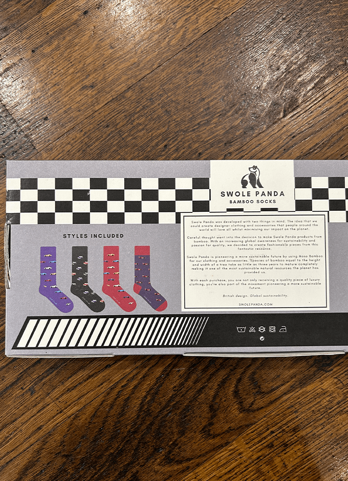 Racing Car Sock Box | 4 Pairs of Bamboo Socks