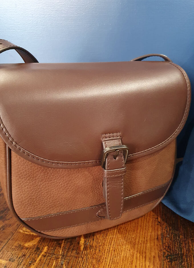 Clara Leather Saddle Bag |Walnut