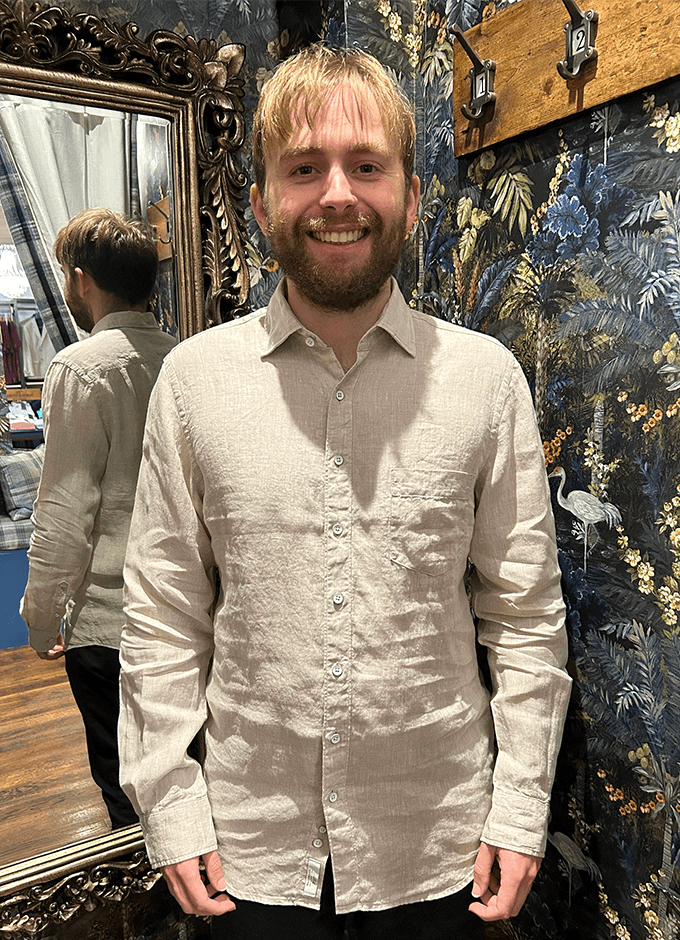 Coromandel Linen LS Sports Fit Shirt | Oatmeal