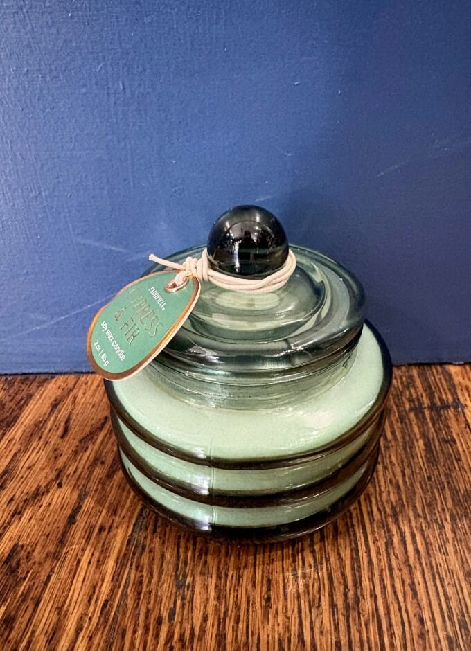 Beam 3oz/85g Glass Candle Green|Cypress & Fir