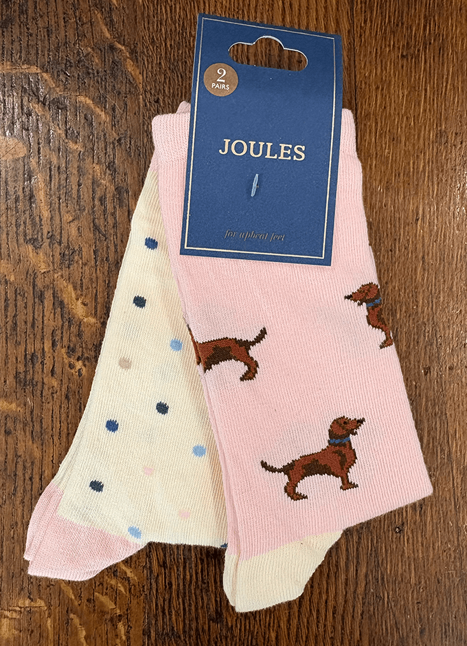 Socks 2 Pack| Dachshund| Pink