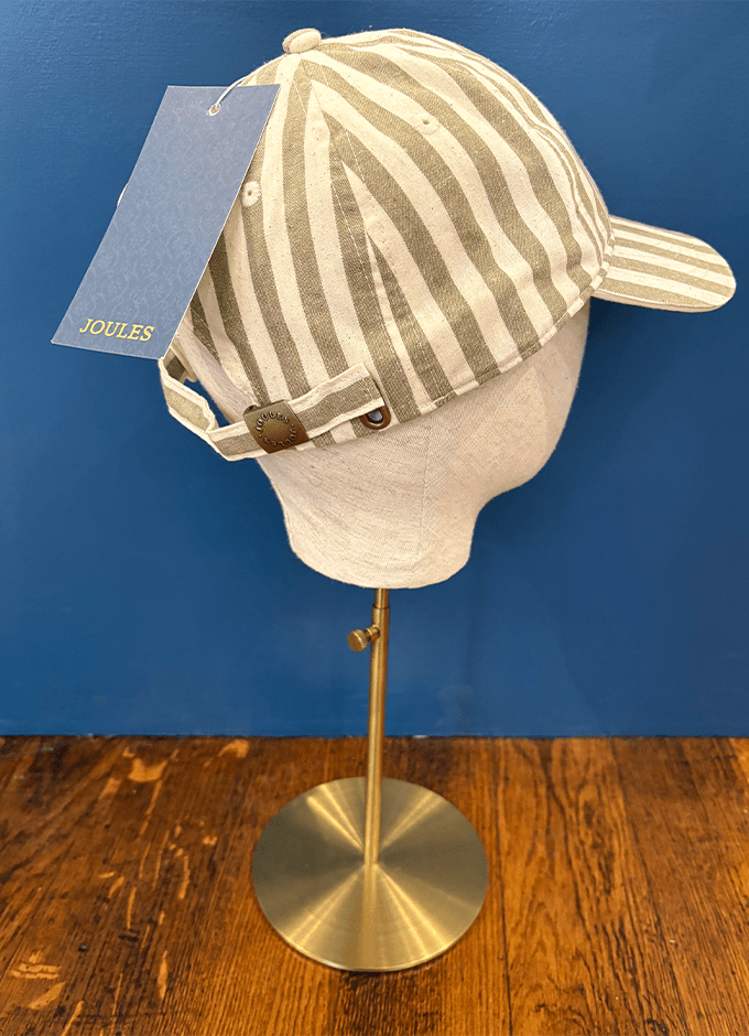 Ladies Daley Stripe Baseball Cap | Green/Ecru