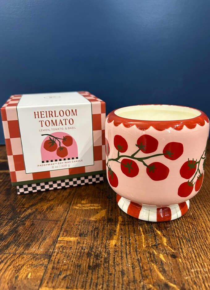 Dopo 226g Tomato Vine Ceramic Candle | Heirloom Tomato Boxed