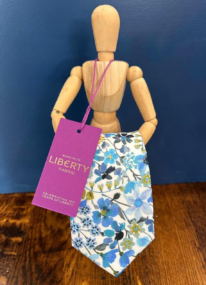 Tie | Dreams Of Summer Blue | Made with Liberty Fabirc