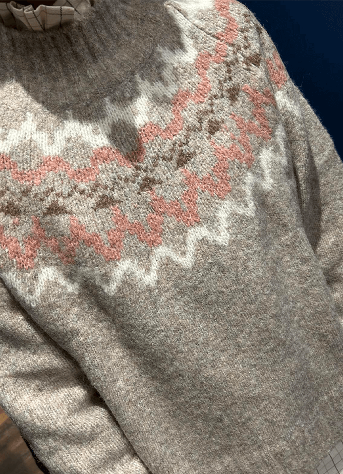 Evie Fairisle Jumper | Cobblestone