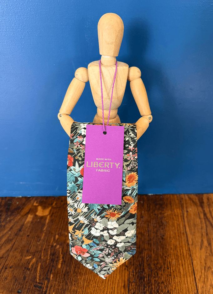 Tie | Faria Green | Made with Liberty Fabric