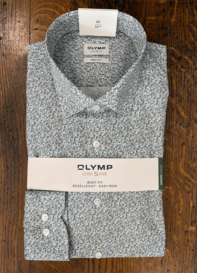 Level Five Business Shirt Body Fit | Fine Green