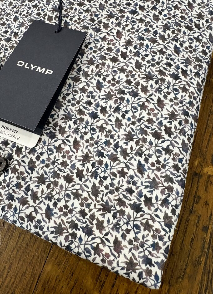 Level Five Business Shirt | Navy Fine Floral Print
