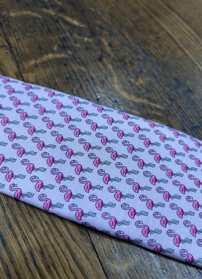 Tie | Soho Silk | Pink Flamingo
