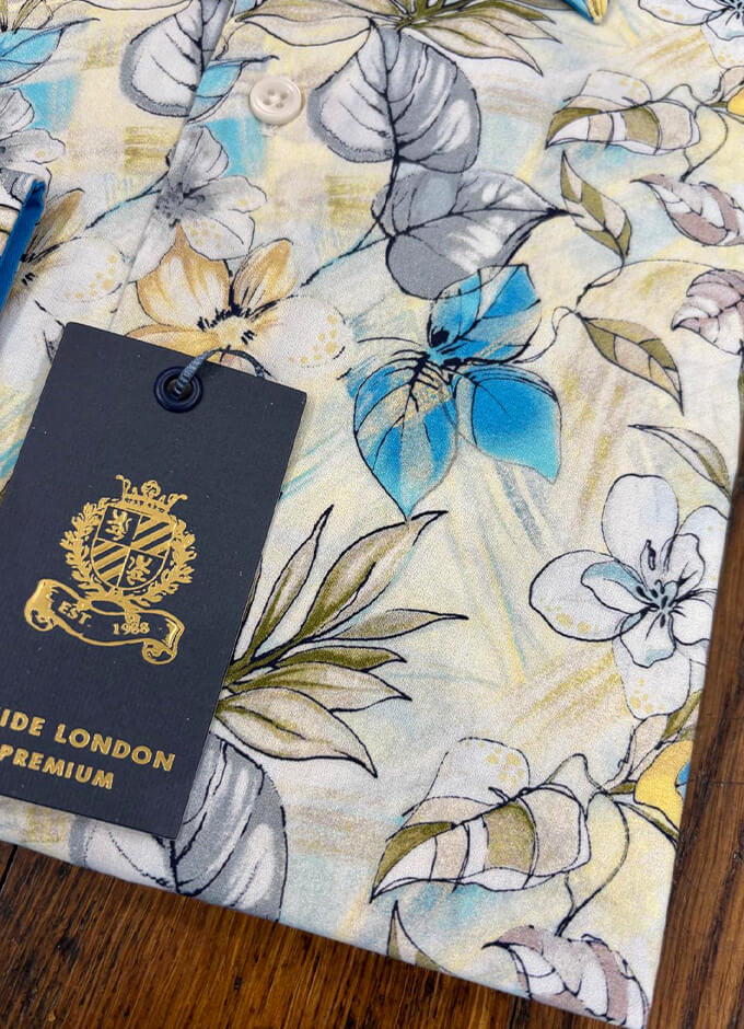 Floral Print Shirt | Ecru