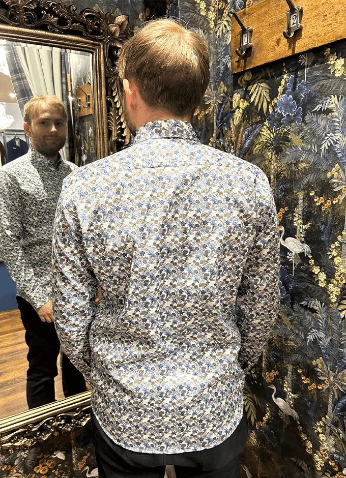 Long Sleeve Shirt | Regular Fit | Green Blue Floral