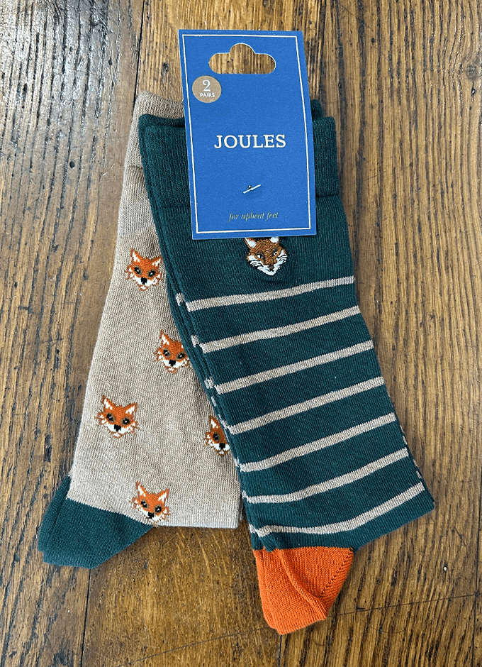 Socks| Fox| Green/Orange