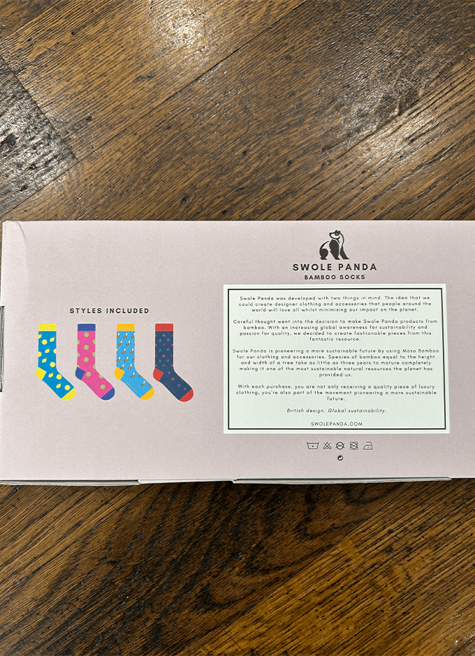 Swole Panda | Fruity Sock Box | 4 Pairs