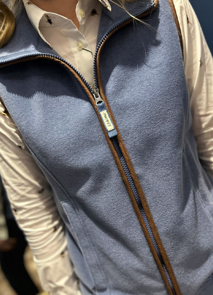 Lyndon Fleece Gilet | Stone Blue