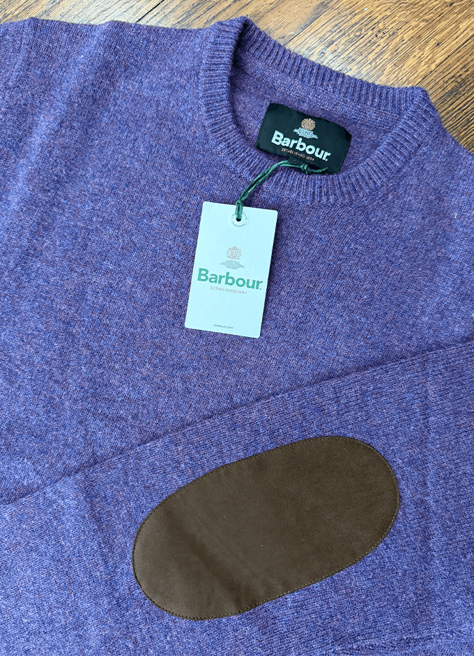 Patch Crew Neck Jumper | Grape