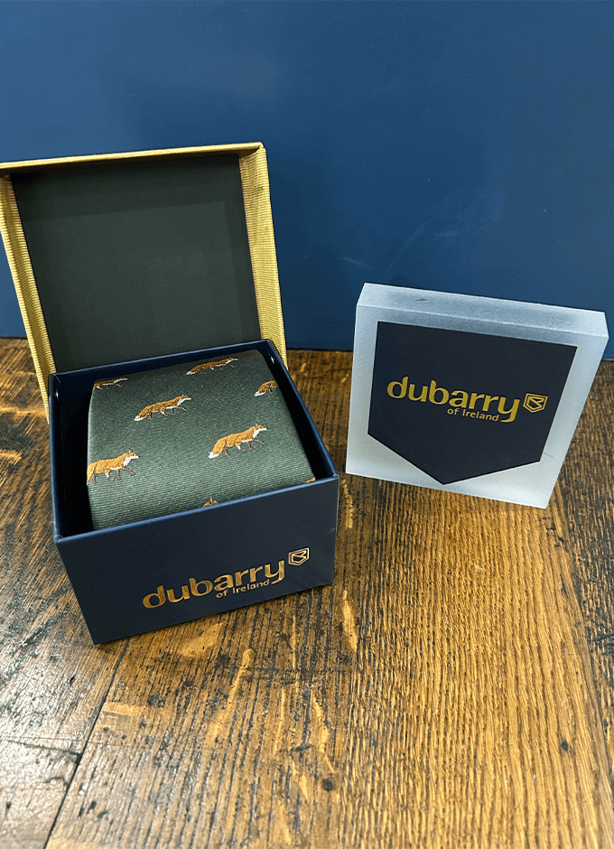 Kavanagh 100% silk woven tie | Olive