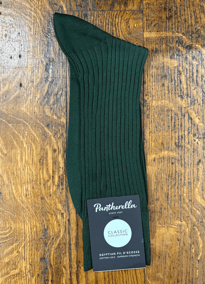 Danvers Cotton Lisle Men's Socks | Dark Green