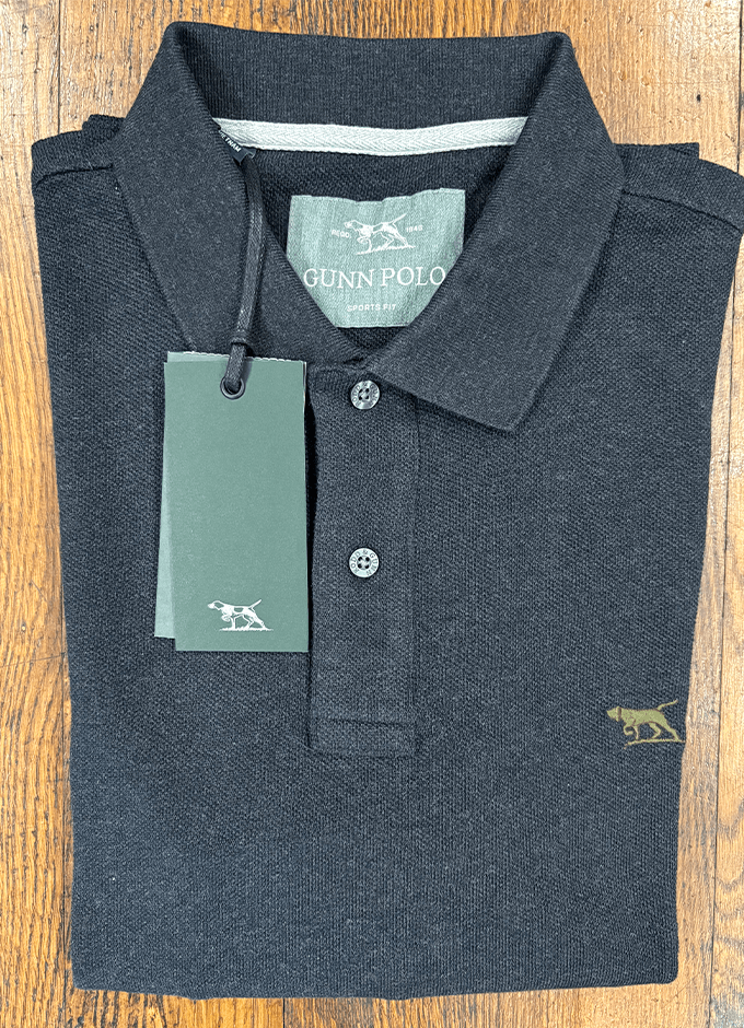 Gunn L/S Polo | Charcoal