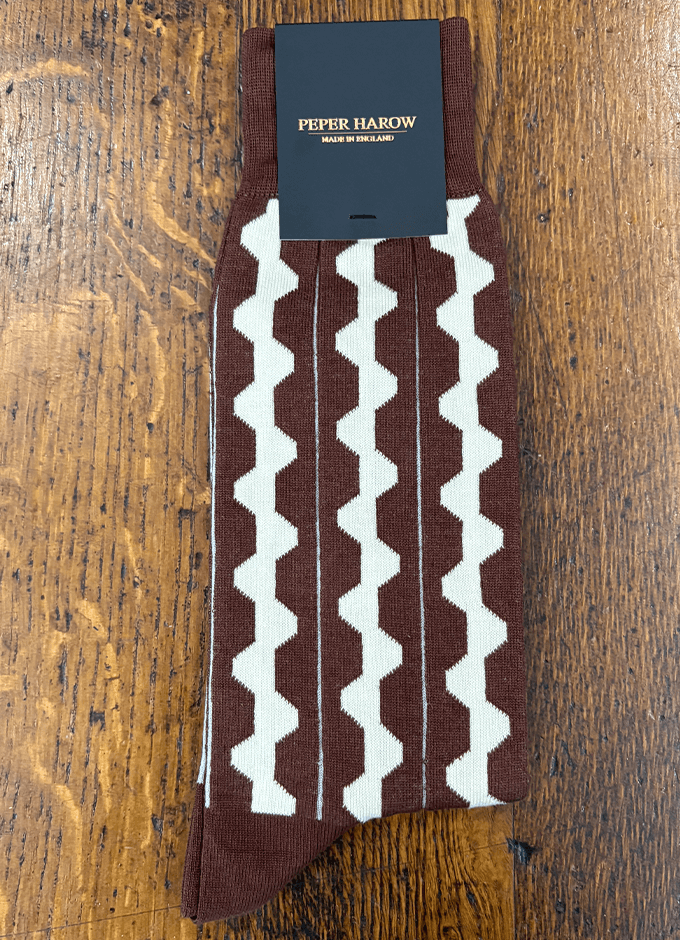 Peper Harow | Groove Men's Socks | Brown