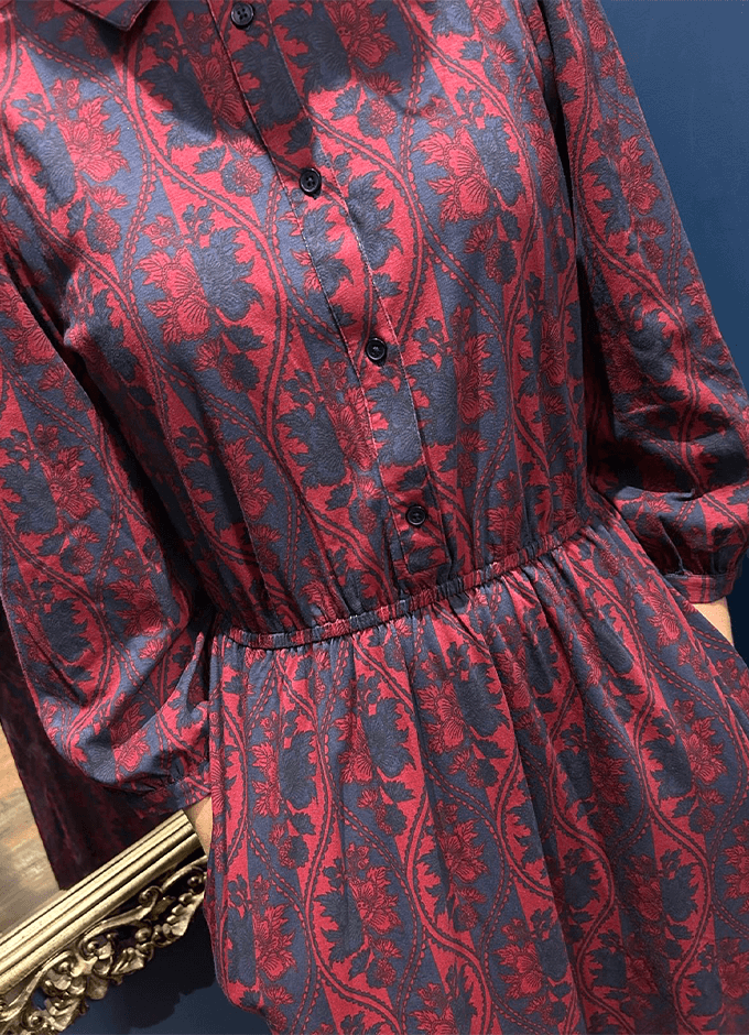 Hazel Berry Dress | Burgundy