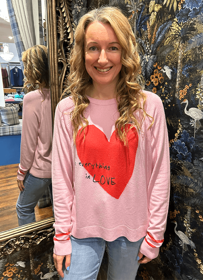 Pullover with Intarsia Heart Design | Sugar