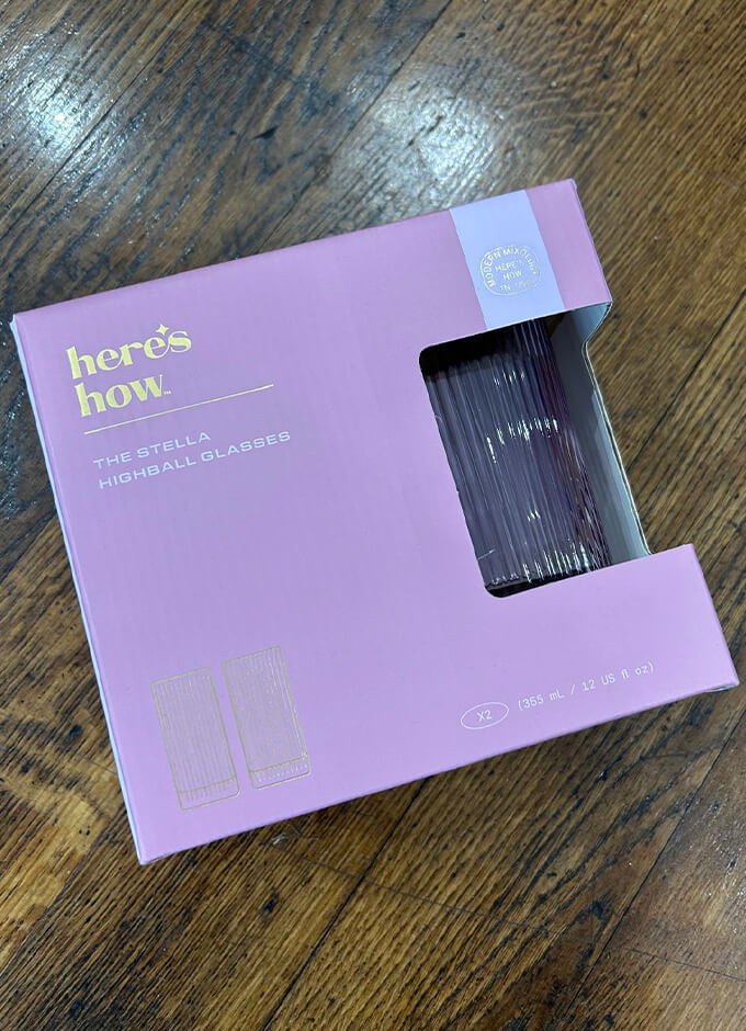 The Stella Highball Tumbler | Set of 2 | Lilac