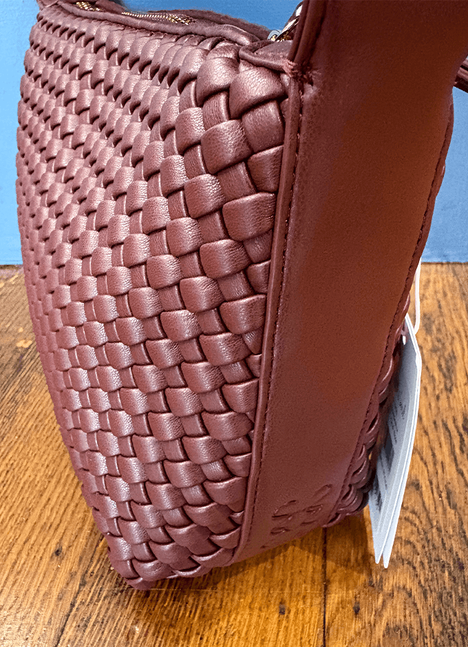 Medium Plaited Hobo Bag | Bordeaux