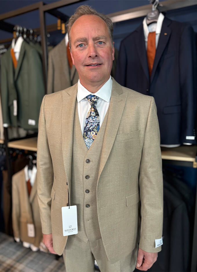 Wilvorst | Pure Wool Waistcoat | Cream