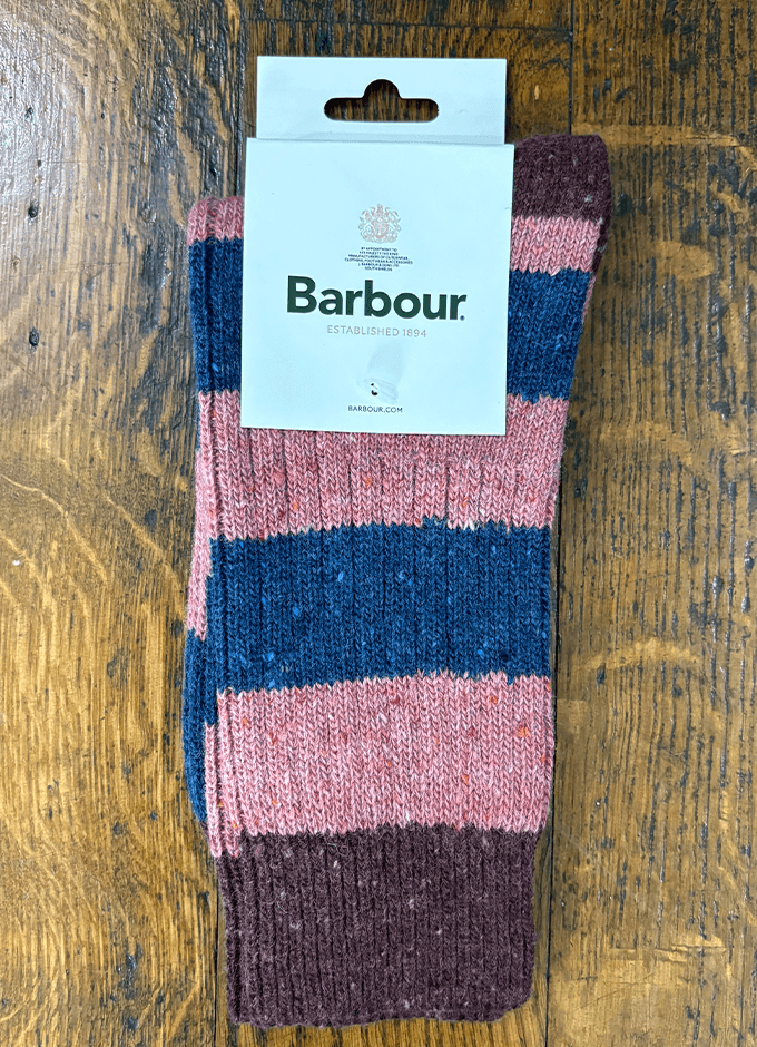 Houghton Striped Socks | Bordeaux/Navy