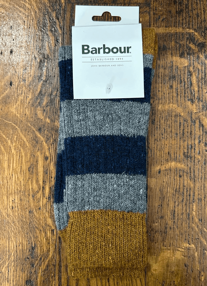 Houghton Stripe Socks | Asphalt Navy