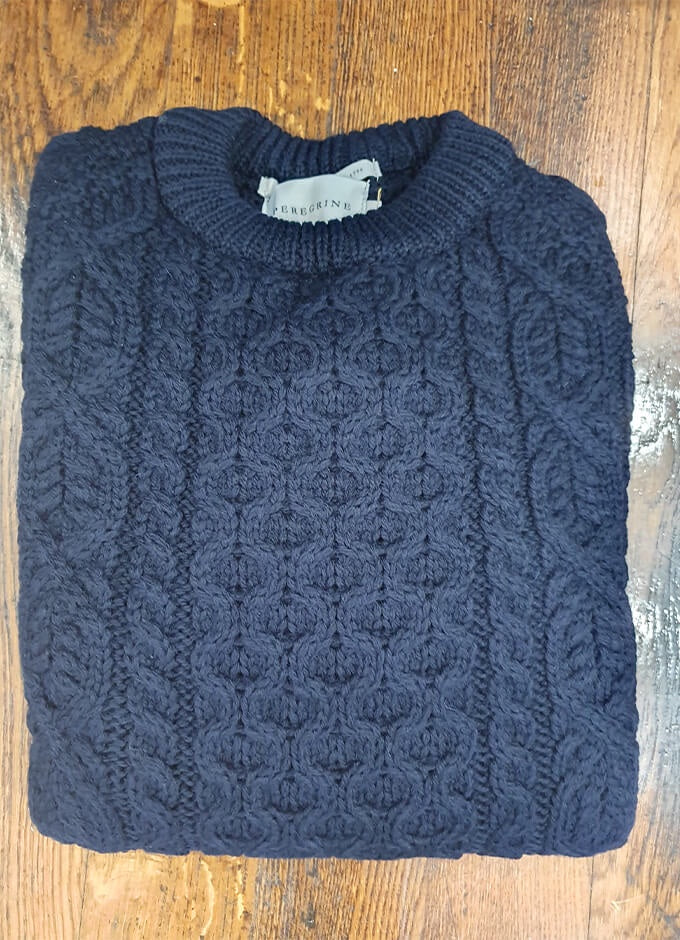 Hudson Aran Jumper | Navy
