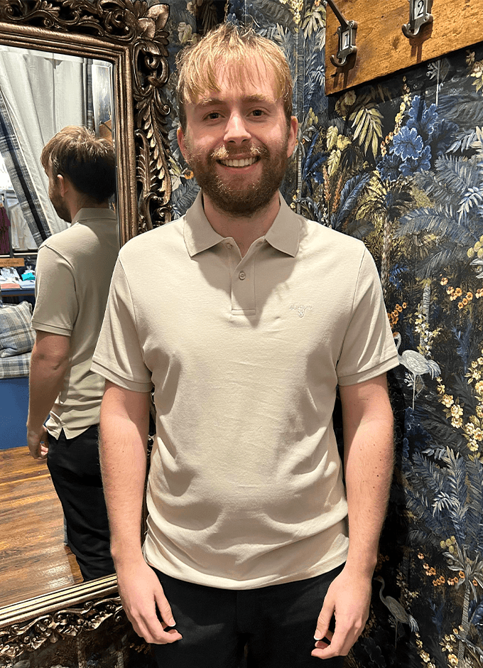 Hylton Short-Sleeved Polo Shirt | Mist