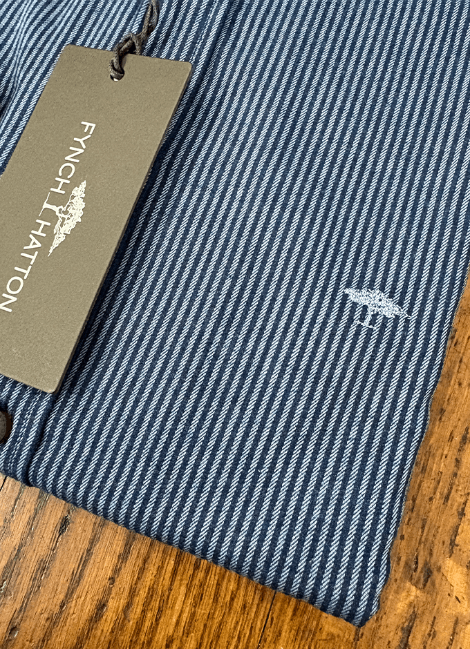 Flannel Stripe Shirt | Ink Blue