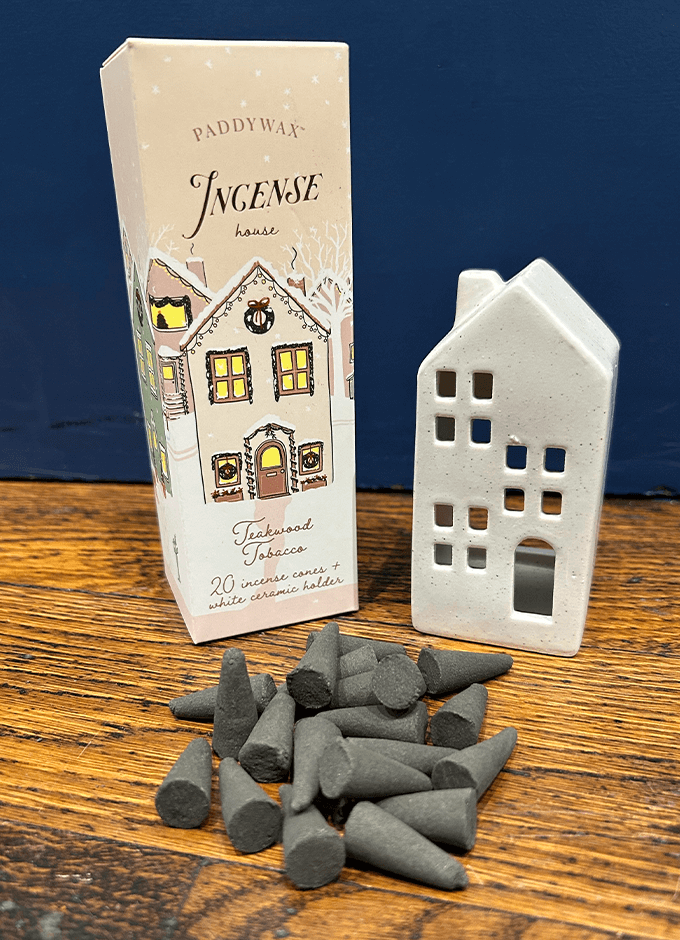 Ceramic Village Incense Holders | White House | Teakwood Tobacco