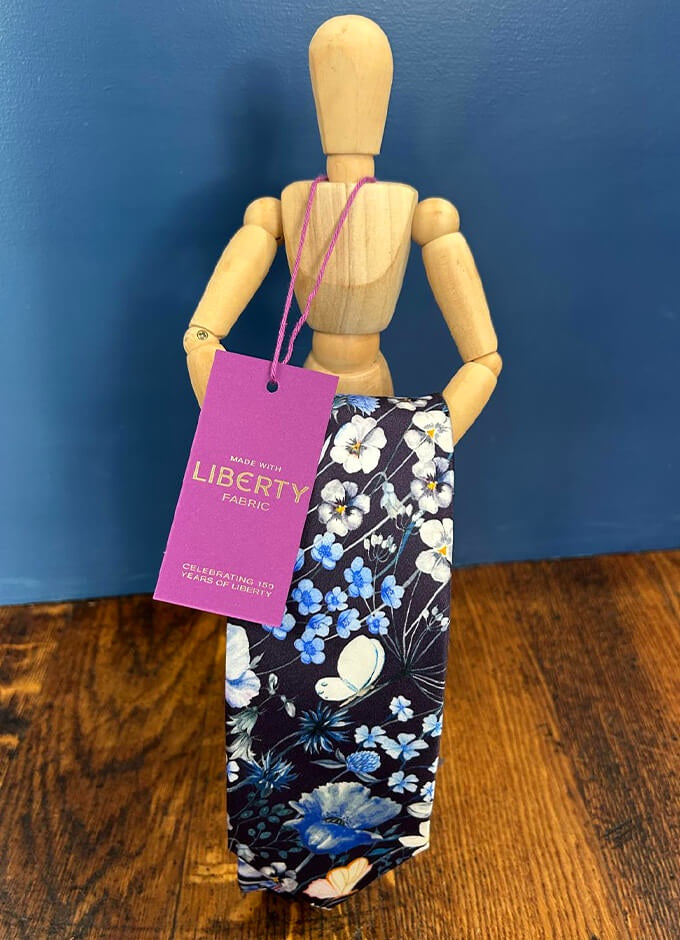 Silk Tie | Jude's Floral Blue | Made with Liberty Fabric