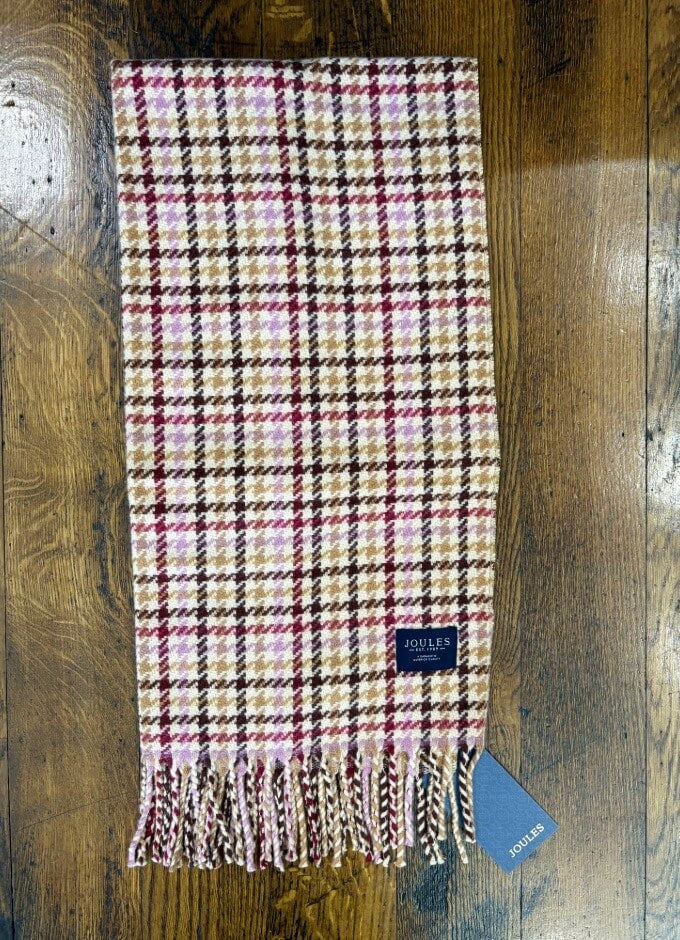 Scarf Langtree | Berry Houndstooth Check