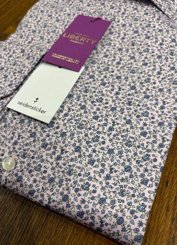 Floral Design Shirt | Shaped Fit | Pink Liberty Fabric